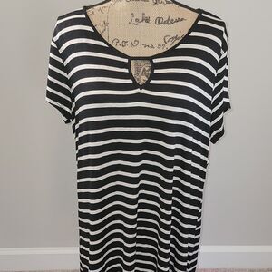 Espresso black and white striped dress